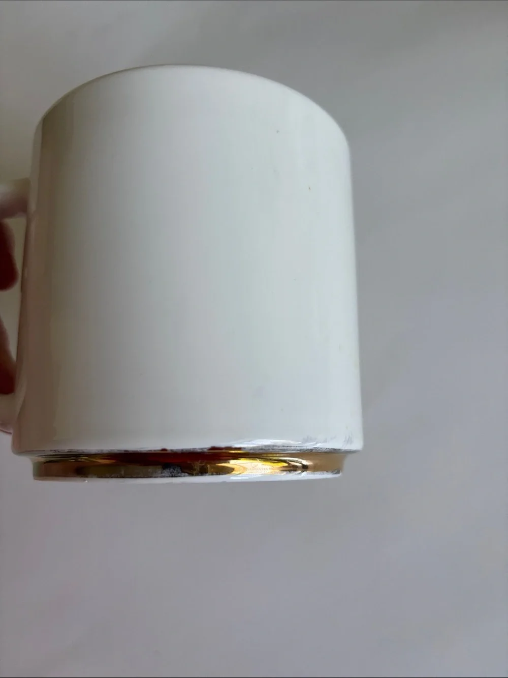 Williams Sonoma Gold Monogram Initial P Mug White Gold